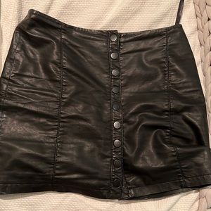 free people leather skirt